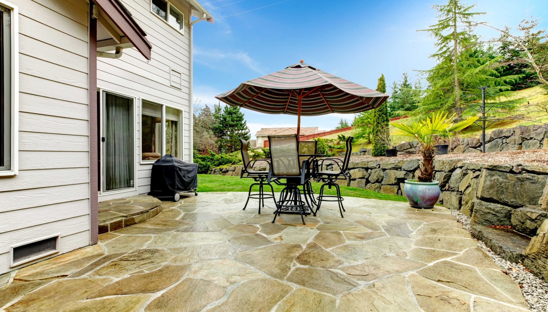 Beautifully Textured and Patterned Concrete Patios in San Jose, California area!