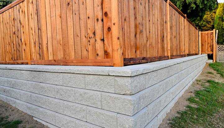 Transform your landscape with durable and visually stunning concrete retaining walls in San Jose, California. 